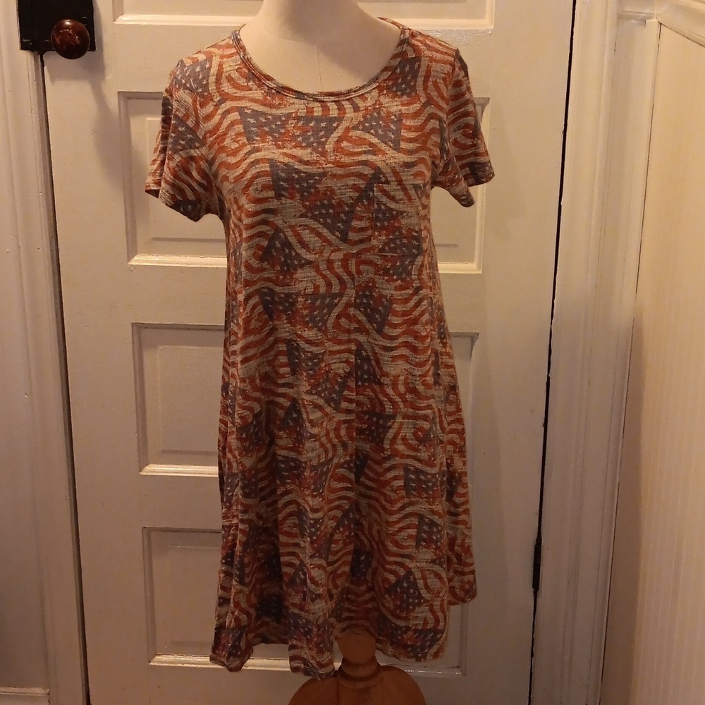Lularoe small patriotic flag dress
